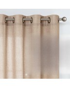 Taupe Linen and Cotton Blend Curtains